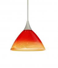Besa Lighting 1XT-1743SL-SN-L - Besa Pendant Domi Satin Nickel Solare 1x50W MAX GY6.35 Base, 15Ft. Cord