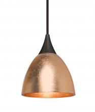 Besa Lighting 1XT-1758CF-BR-L - Besa Divi Pendant, Copper Foil, Bronze, 1x50W MAX GY6.35 Base, 15Ft. Cord