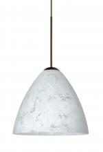 Besa Lighting 1XT-177919-LED-BR-L - Besa Pendant Mia Bronze Carrera 1x5W LED, 15Ft. Cord