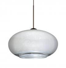 Besa Lighting 1XT-2492SF-BR-L - Besa Pendant Brio 7 Bronze Silver Foil 1x35W MAX GY6.35 Base, 15Ft. Cord