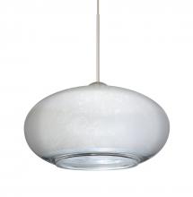 Besa Lighting 1XT-2492SF-LED-SN-L - Besa Pendant Brio 7 Satin Nickel Silver Foil 1x6W LED, 15Ft. Cord