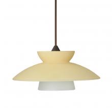 Besa Lighting 1XT-271897-BR-L - Besa Pendant Trilo 7 Bronze Champagne 1x50W MAX GY6.35 Base, 15Ft. Cord