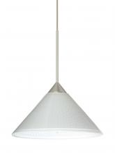 Besa Lighting 1XT-282453-LED-SN-L - Besa Pendant Kona Satin Nickel White Starpoint 1x5W LED, 15Ft. Cord