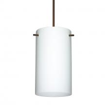 Besa Lighting 1XT-440407-BR-L - Besa Stilo 7 Pendant Bronze Opal Matte 1x50W MAX GY6.35 Base, 15Ft. Cord