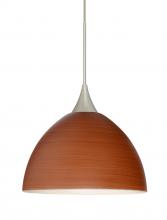 Besa Lighting 1XT-4679CH-SN-L - Besa Pendant Brella Satin Nickel Cherry 1x50W MAX GY6.35 Base, 15Ft. Cord