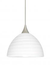 Besa Lighting 1XT-4679KR-SN-L - Besa Pendant Brella Satin Nickel Chalk 1x50W MAX GY6.35 Base, 15Ft. Cord