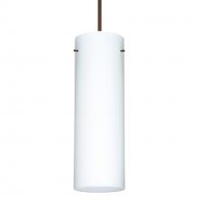 Besa Lighting 1XT-493007-BR-277 - Besa Copa Pendant, Opal Matte, Bronze, 1x50W MAX GY6.35 Base, 277V