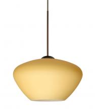 Besa Lighting 1XT-5410VM-LED-BR-L - Besa Pendant Peri Bronze Vanilla Matte 1x5W LED, 15Ft. Cord