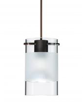 Besa Lighting 1XT-6524EC-LED-BR-L - Besa Pendant Scope 4 Bronze Clear/Frost 1x5W LED MR16, 15Ft. Cord