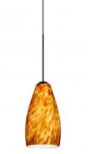 Besa Lighting 1XT-719818-LED-BR - Besa Pendant Karli Bronze Amber Cloud 1x5W LED