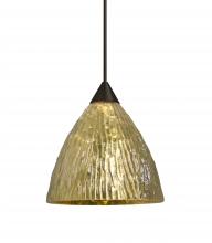 Besa Lighting 1XT-EVEGS-BR-L - Besa, Eve Cord Pendant, Stone Gold Foil, Bronze Finish, 1x50W MAX GY6.35 Base, 15Ft. Cord