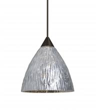 Besa Lighting 1XT-EVESS-LED-BR-L - Besa, Eve Cord Pendant, Stone Silver Foil, Bronze Finish, 1x5W LED, 15Ft. Cord