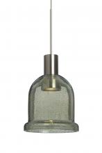 Besa Lighting 1XT-KIBAMS-LED-SN - Besa, Kiba Cord Pendant, Moss Bubble, Satin Nickel Finish, 1x3W LED