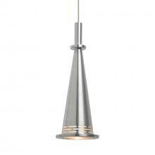 Besa Lighting 1XT-PRINCECNSN-LED-SN - Besa, Prince Cord Pendant, Satin Nickel Cone, Satin Nickel Finish, 1x9W LED