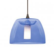 Besa Lighting 1XT-SPURBL-BR-L - Besa Spur Cord Pendant, Blue, Bronze Finish, 1x35W MAX GY6.35 Base, 15Ft. Cord