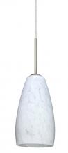 Besa Lighting 1BT-150919-LED-SN - Besa Chrissy Pendant Satin Nickel Carrera 1x9W LED