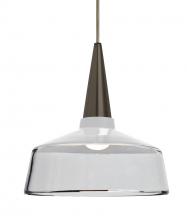 Besa Lighting 1JC-BARON10WH-BR - Besa, Baron 10 Cord Pendant, White/Clear, Bronze Finish, 1x60W Medium base