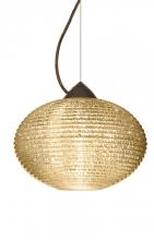 Besa Lighting 1KX-4913GD-LED-BR - Besa Pape 12 Pendant 1Kx Gold Glitter Bronze 1x9W LED