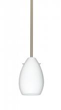 Besa Lighting 1TT-171307-HAL-SN - Besa Pera 6 Stem Pendant Satin Nickel Opal Matte 1x40W Halogen