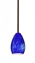 Besa Lighting 1TT-171386-HAL-BR - Besa Pera 6 Stem Pendant Bronze Blue Cloud 1x40W Halogen