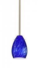 Besa Lighting 1TT-171386-HAL-SN - Besa Pera 6 Stem Pendant Satin Nickel Blue Cloud 1x40W Halogen