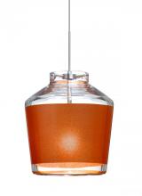 Besa Lighting 1XP-PIC6TN-SN - Besa Pendant Pica 6 Satin Nickel Tan Sand 1x50W GY6.35