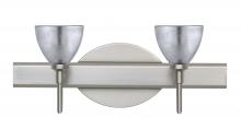 Besa Lighting 2SW-1758SF-LED-SN - Besa Divi Wall 2SW Silver Foil Satin Nickel 2x5W LED