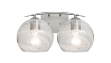 Besa Lighting 2WC-JILLYCL-EDIL-SN - Besa, Jilly Vanity, Vapor Clear, Satin Nickel Finish, 2x5W LED Filament