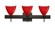 Besa Lighting 3SW-1779RC-BR-SQ - Besa Wall With SQ Canopy Mia Bronze Red Cloud 3x40W G9