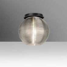 Besa Lighting 461602C-BK - Besa Kristall 8 Ceiling, Smoke, Black FInish, 1x60W E26 Base