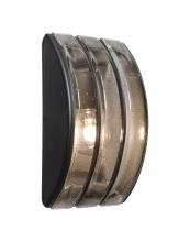 Besa Lighting AQUARBV-SM-BK - Besa, Aqua Series Wall Sconce, Black/Smoke Bubble, 1x75W Medium Base