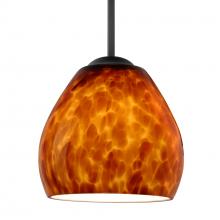 Besa Lighting B-412218-BK - Besa Bolla Pendant For Multiport Canopy Black Amber Cloud 1x50W E12 base