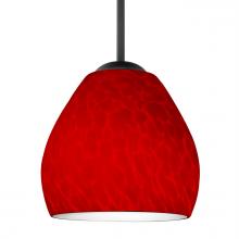 Besa Lighting B-4122RC-BK - Besa Bolla Pendant For Multiport Canopy Black Red Cloud 1x50W E12 base