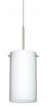 Besa Lighting B-440407-LED-SN-L - Besa Stilo 7 LED Pendant For Multiport Canopy Opal Matte Satin Nickel 1x9W LED, 15Ft. Cord