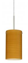 Besa Lighting B-4404OK-MED-SN-L - Besa Stilo 7 Pendant For Multiport Canopy Satin Nickel Oak 1x40W B10 Med, 15Ft. Cord