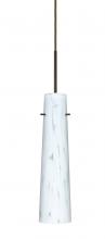 Besa Lighting B-567419-BR-L - Besa Camino Pendant For Multiport Canopy Bronze Carrera 1x40W E12 base, 15Ft. Cord