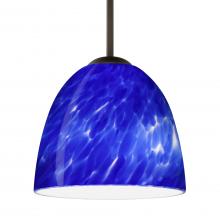 Besa Lighting B-757286-BR-L - Besa Sasha Pendant For Multiport Canopy Bronze Blue Cloud 1x50W E12 base, 15Ft. Cord