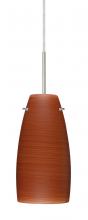 Besa Lighting J-1512CH-SN-L - Besa Tao 10 Pendant For Multiport Canopy Satin Nickel Cherry 1x100W Medium Base, 15Ft. Cord