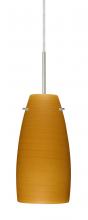 Besa Lighting J-1512OK-SN-L - Besa Tao 10 Pendant For Multiport Canopy Satin Nickel Oak 1x100W Medium Base, 15Ft. Cord