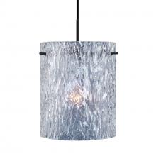 Besa Lighting J-400600-BK - Besa Pendant for Multiport Canopy Tamburo 8 Black Clear Stone 1x100W Medium Base