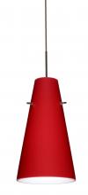 Besa Lighting J-4124RM-LED-BR - Besa Cierro LED Pendant For Multiport Canopy J Ruby Matte Bronze 1x9W LED