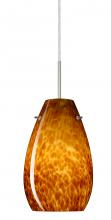 Besa Lighting J-412618-SN-L - Besa Pera 9 Pendant For Multiport Canopy Satin Nickel Amber Cloud 1x100W Medium Base, 15Ft. Cord