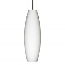 Besa Lighting J-412707-BR-L - Besa Pendant For Multiport Canopy Suzi 18 Bronze Opal Matte 1x150W Medium Base A21, 15Ft. Cord