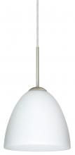 Besa Lighting J-447007-SN-L - Besa Vila Pendant For Multiport Canopy Satin Nickel Opal Matte 1x60W Medium Base, 15Ft. Cord