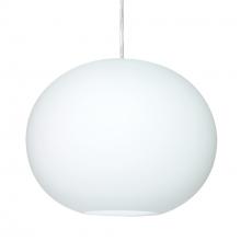 Besa Lighting J-477507-SN-L - Besa Pendant for Multiport Canopies Jordo Satin Nickel Opal Matte 1x150W Medium Base, 15Ft. Cord
