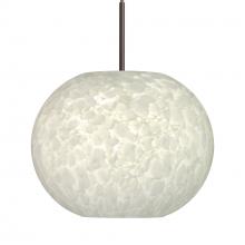 Besa Lighting J-477619-BR-L - Besa Pendant For Multiport Canopy Luna Bronze Carrera 1x100W Medium Base, 15Ft. Cord