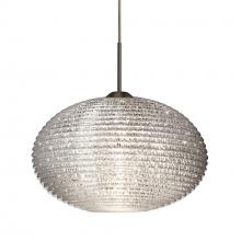 Besa Lighting J-4912GL-BR-L - Besa Pendant For Multiport Canopy Pape 10 Bronze Glitter 1x100W Medium Base, 15Ft. Cord