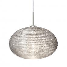 Besa Lighting J-4912GL-SN-L - Besa Pendant For Multiport Canopy Pape 10 Satin Nickel Glitter 1x100W Medium Base, 15Ft. Cord