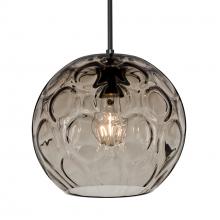 Besa Lighting J-BOMYSM-BK - Besa Bombay Pendant For Multiport Canopy, Smoke, Black Finish, 1x60W MAX E26 Base