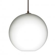 Besa Lighting J-COCO1207-LED-BR-L - Besa Coco 12 Pendant For Multiport Canopy, Opal Matte, Bronze Finish, 1x9W LED, 15Ft. Cord